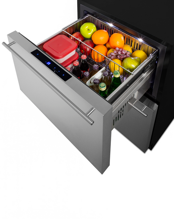 Summit 24" Wide 2-Drawer All-Refrigerator, ADA Compliant (Panels Not Included) Refrigerator Accessories Summit Appliance   