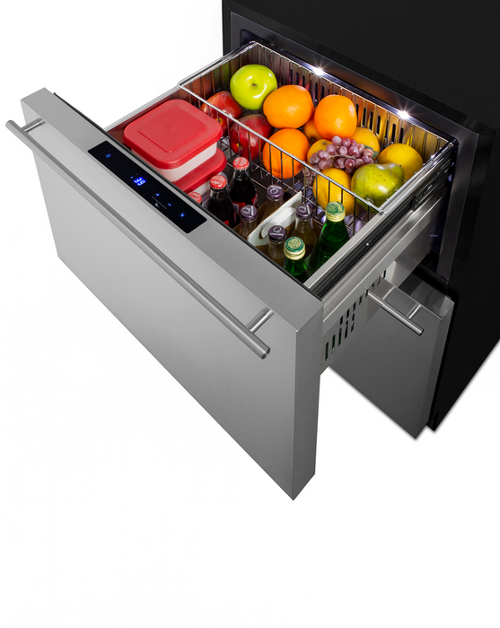 Summit 24" Wide 2-Drawer Refrigerator-Freezer (Panels Not Included) Refrigerator Accessories Summit Appliance   