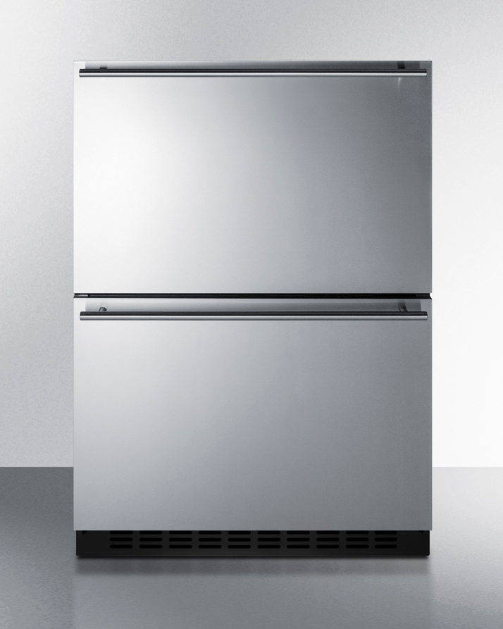Summit 24" Wide 2-Drawer All-Refrigerator, ADA Compliant (Panels Not Included) Refrigerator Accessories Summit Appliance   