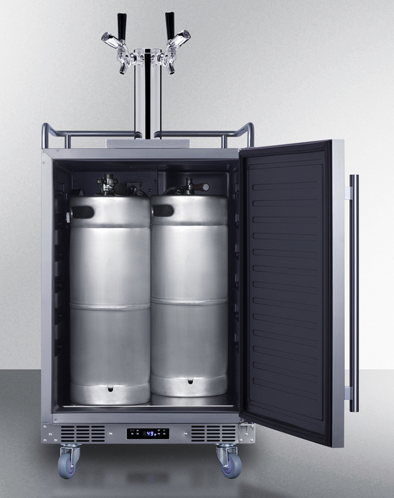 Summit 24" Wide Built-In Outdoor Commercial Beer Kegerator Refrigerator Accessories Summit Appliance   
