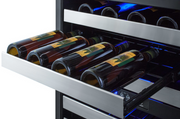 Summit 24" Wide Combination Dual-Zone Wine Cellar and 2-Drawer All-Refrigerator Refrigerator Accessories Summit Appliance   