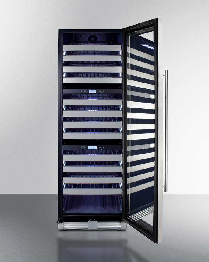 Summit 24" Wide Triple Zone Wine Cellar Refrigerator Accessories Summit Appliance   
