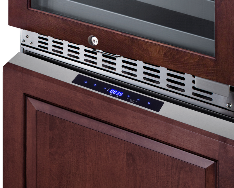 Summit 24" Wide Combination Dual-Zone Wine Cellar and 2-Drawer Refrigerator-Freezer (Panels Not Included) Refrigerator Accessories Summit Appliance   