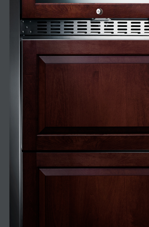 Summit 24" Wide Combination Dual-Zone Wine Cellar and 2-Drawer Refrigerator-Freezer (Panels Not Included) Refrigerator Accessories Summit Appliance   