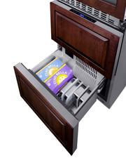Summit 24" Wide Combination Dual-Zone Wine Cellar and 2-Drawer Refrigerator-Freezer (Panels Not Included) Refrigerator Accessories Summit Appliance   