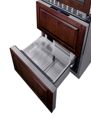 Summit 24" Wide Combination Dual-Zone Wine Cellar and 2-Drawer Refrigerator-Freezer (Panels Not Included) Refrigerator Accessories Summit Appliance   