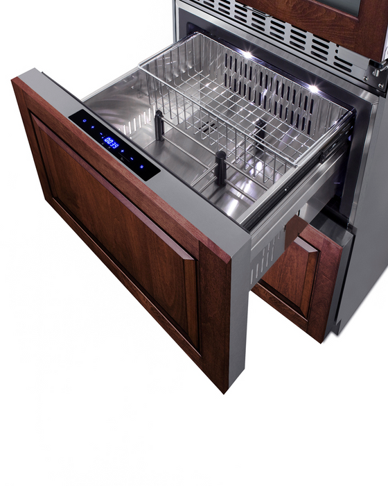 Summit 24" Wide Combination Dual-Zone Wine Cellar and 2-Drawer Refrigerator-Freezer (Panels Not Included) Refrigerator Accessories Summit Appliance   
