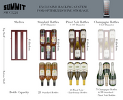 Summit 12" wide Built-In Wine Cellar Refrigerator Accessories Summit Appliance   