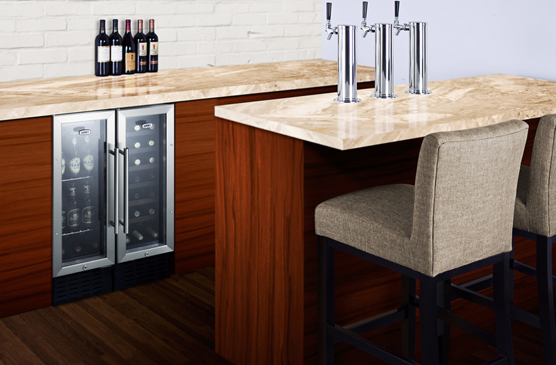 Summit 12" wide Built-In Wine Cellar Refrigerator Accessories Summit Appliance   