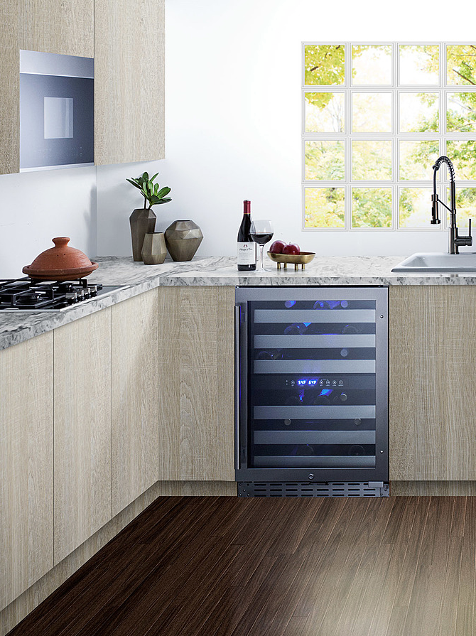 Summit 24" Wide Built-In Wine Cellar, ADA Compliant Refrigerator Accessories Summit Appliance   