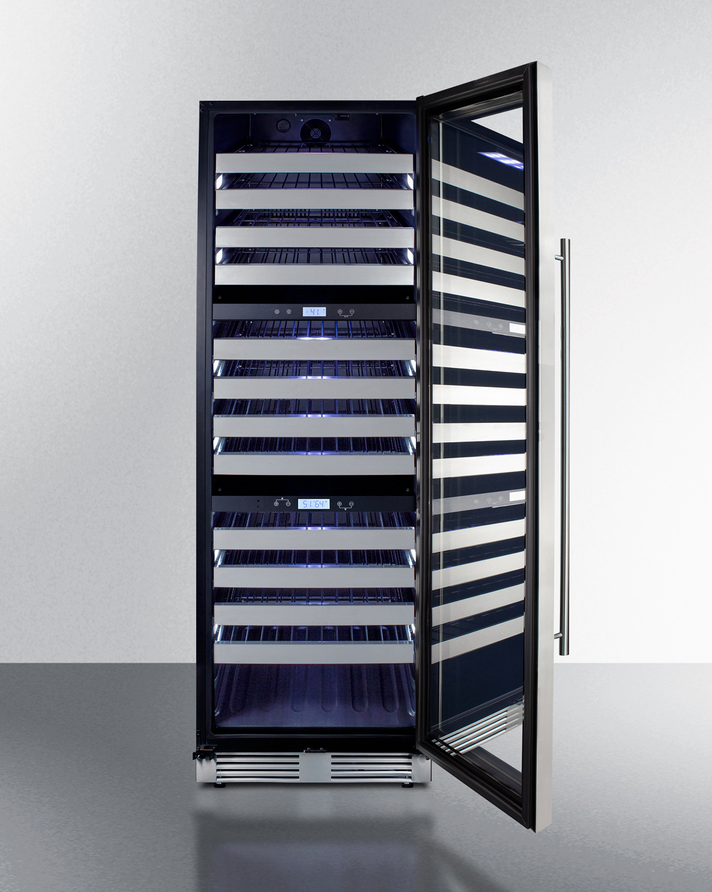 Summit 24" Wide Triple Zone Wine Cellar Refrigerator Accessories Summit Appliance   