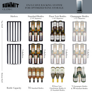 Summit 15" Wide Built-In Wine Cellar Refrigerator Accessories Summit Appliance   