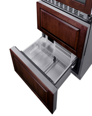Summit 24" Wide Combination Dual-Zone Wine Cellar and 2-Drawer All-Refrigerator (Panels Not Included) Refrigerator Accessories Summit Appliance   