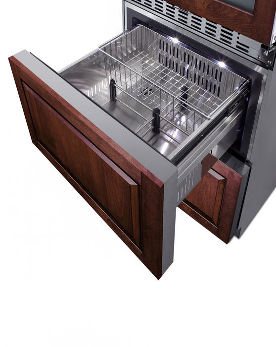 Summit 24" Wide Combination Dual-Zone Wine Cellar and 2-Drawer All-Freezer (Panels Not Included) Refrigerator Accessories Summit Appliance   