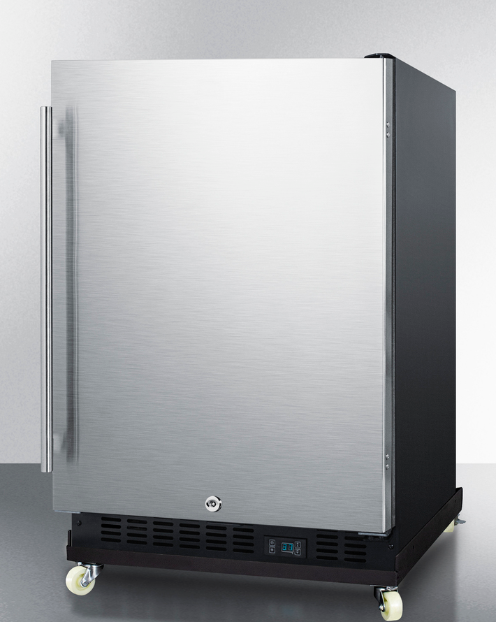 Summit 24" Wide Built-In Mini Reach-In Beverage Center with Dolly Refrigerator Accessories Summit Appliance   