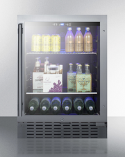 Summit 24" Wide Built-In Beverage Cooler Refrigerator Accessories Summit Appliance   