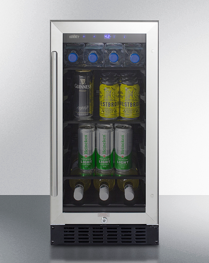 Summit 15" Wide Built-In Beverage Center, ADA Compliant Refrigerator Accessories Summit Appliance   