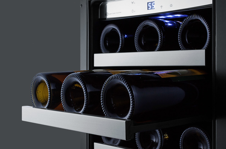 Summit 15" Wide Built-In Wine/Beverage Center Refrigerator Accessories Summit Appliance   