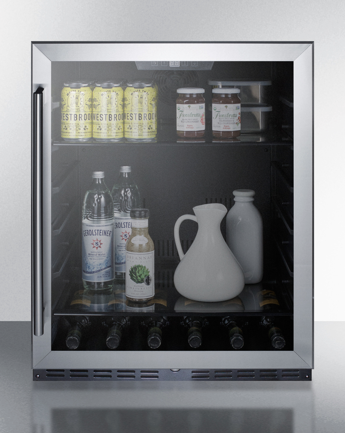 Summit 24" Wide Built-In Beverage Center, ADA Compliant Refrigerator Accessories Summit Appliance   