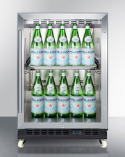 Summit 24" Wide Built-In Mini Reach-In Beverage Center with Dolly Refrigerator Accessories Summit Appliance   