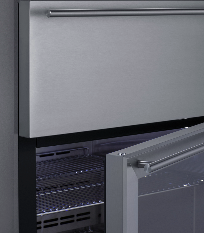Summit 24" Wide Built-In Commercial Beverage Refrigerator With Top Drawer Refrigerator Accessories Summit Appliance   
