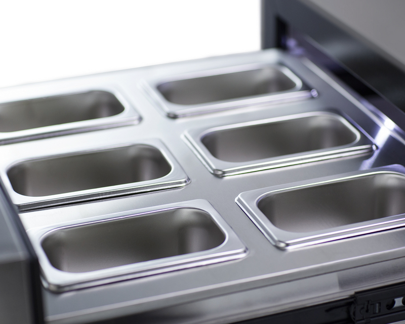 Summit 24" Wide Built-In Commercial Beverage Refrigerator With Top Drawer Refrigerator Accessories Summit Appliance   