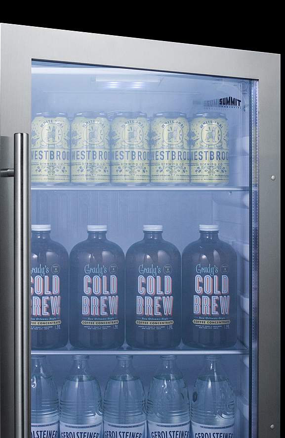 Summit Shallow Depth Indoor/Outdoor Beverage Cooler Refrigerator Accessories Summit Appliance   