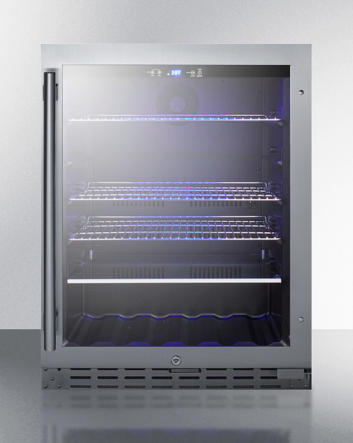 Summit 24" Wide Built-In Beverage Cooler, ADA Compliant Refrigerator Accessories Summit Appliance   