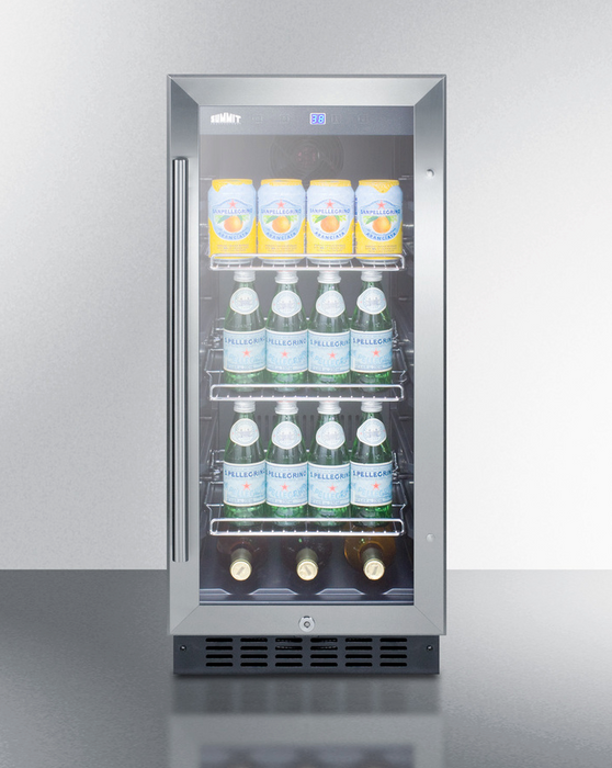 Summit 15" Wide Built-In Beverage Center Refrigerator Accessories Summit Appliance   