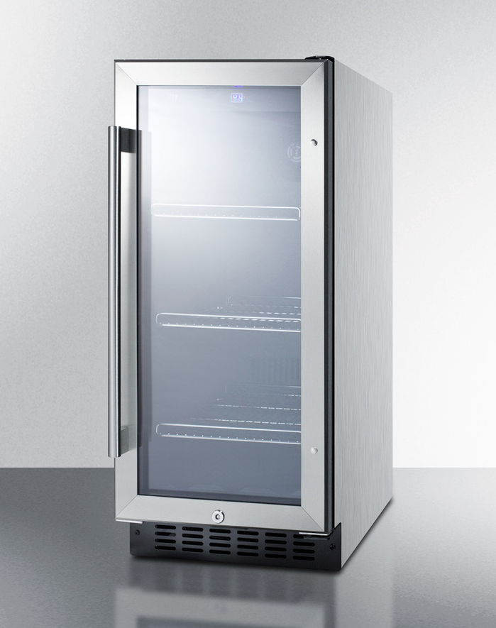 Summit 15" Wide Built-In Beverage Center Refrigerator Accessories Summit Appliance   