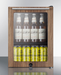 Summit Compact Glass Door Beverage Center With Wood Trim Refrigerator Accessories Summit Appliance   