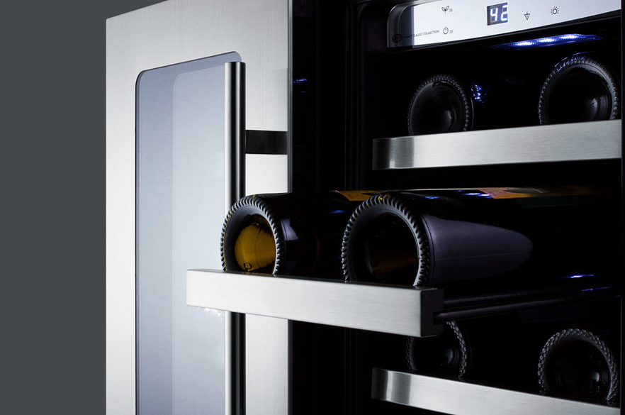 Summit 24" Wide Built-In Wine/Beverage Center Refrigerator Accessories Summit Appliance   