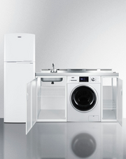 Summit 83" Wide All-In-One Kitchenette with Washer/Dryer Combo Refrigerator Accessories Summit Appliance   