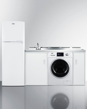 Summit 83" Wide All-In-One Kitchenette with Washer/Dryer Combo Refrigerator Accessories Summit Appliance   