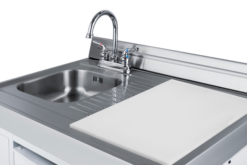 Summit 72" Wide All-in-One Kitchenette with Electric Coil Range Refrigerator Accessories Summit Appliance   