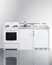 Summit 72" Wide All-in-One Kitchenette with Electric Coil Range Refrigerator Accessories Summit Appliance   