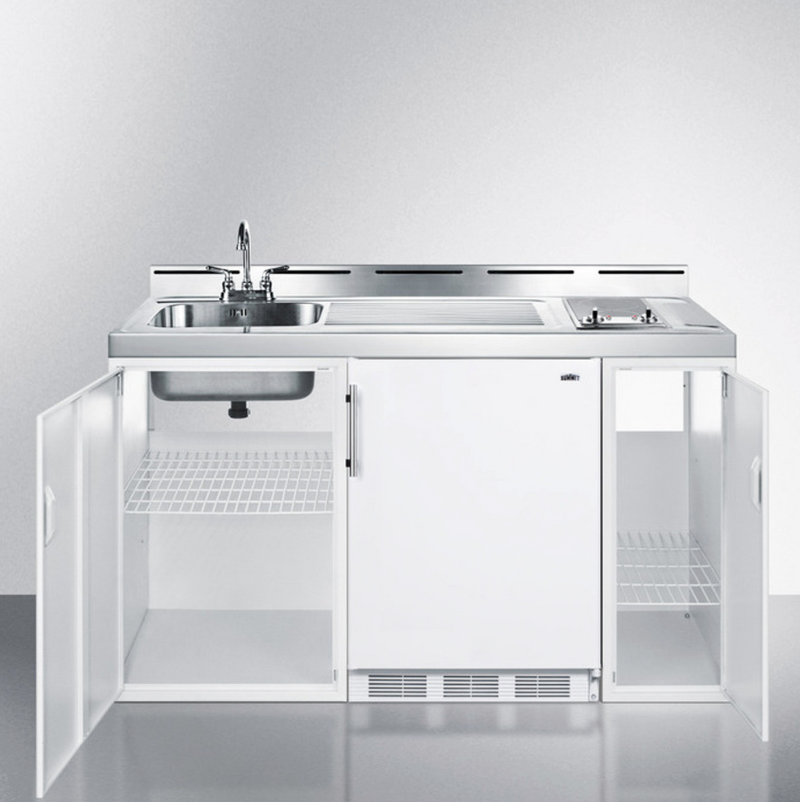 Summit 60" Wide All-In-One Kitchenette Refrigerator Accessories Summit Appliance   