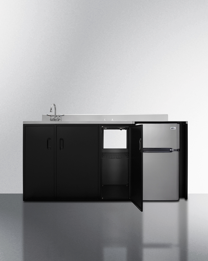 Summit 72" Wide All-In-One Kitchenette, ADA Counter Height Refrigerator Accessories Summit Appliance   