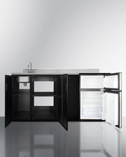 Summit 72" Wide All-In-One Kitchenette, ADA Counter Height Refrigerator Accessories Summit Appliance   