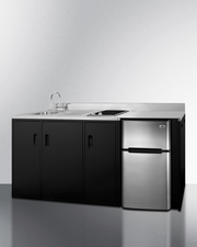 Summit 72" Wide All-In-One Kitchenette, ADA Counter Height Refrigerator Accessories Summit Appliance   