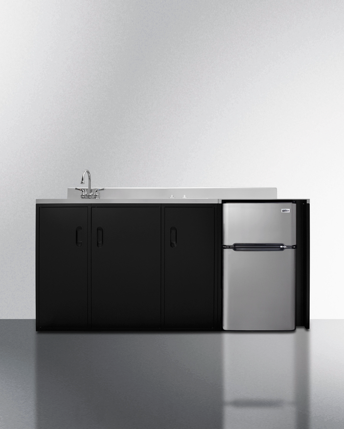 Summit 72" Wide All-In-One Kitchenette, ADA Counter Height Refrigerator Accessories Summit Appliance   