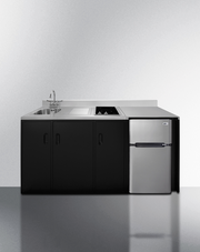 Summit 72" Wide All-In-One Kitchenette, ADA Counter Height Refrigerator Accessories Summit Appliance   