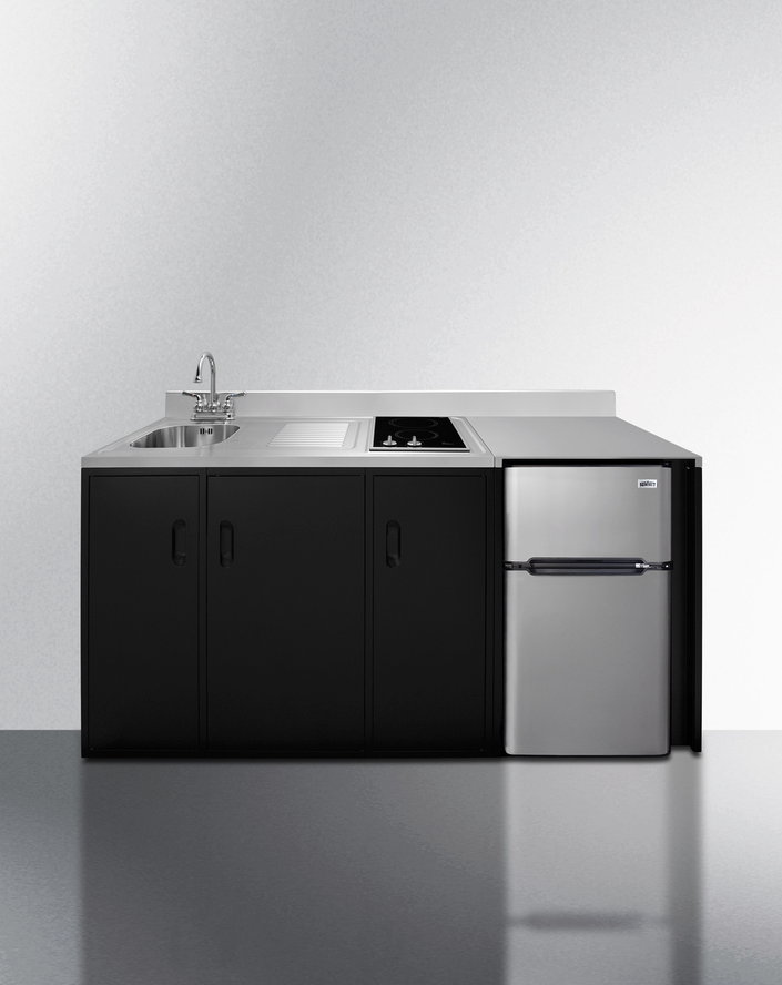 Summit 72" Wide All-In-One Kitchenette, ADA Counter Height Refrigerator Accessories Summit Appliance   