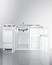 Summit 60" Wide All-in-One Kitchenette with Gas Range Refrigerator Accessories Summit Appliance   