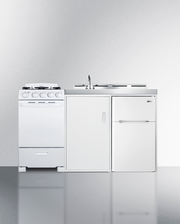 Summit 60" Wide All-in-One Kitchenette with Gas Range Refrigerator Accessories Summit Appliance   