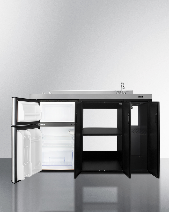 Summit 54" Wide All-In-One Kitchenette Refrigerator Accessories Summit Appliance   
