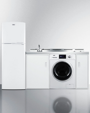 Summit 83" Wide All-In-One Kitchenette with Washer/Dryer Combo Refrigerator Accessories Summit Appliance   