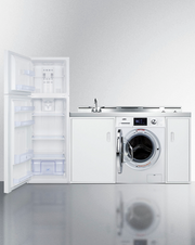 Summit 83" Wide All-In-One Kitchenette with Washer/Dryer Combo Refrigerator Accessories Summit Appliance   