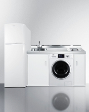 Summit 83" Wide All-In-One Kitchenette with Washer/Dryer Combo Refrigerator Accessories Summit Appliance   