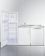 Summit 71" Wide All-In-One Kitchenette with Dishwasher Refrigerator Accessories Summit Appliance   